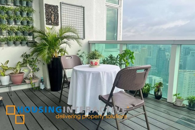 semi-furnished 3br unit with balcony and parking for sale in park terraces