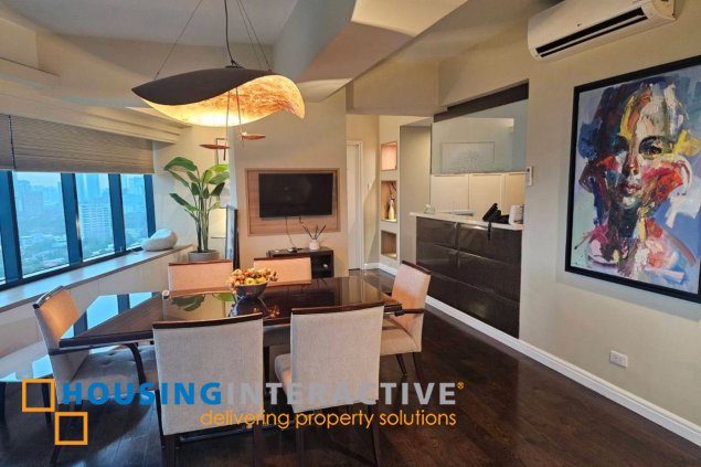 furnished 2br unit with parking for lease in one rockwell