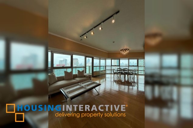 fully furnished 3br unit with balcony and parking for lease in the residences at greenbelt