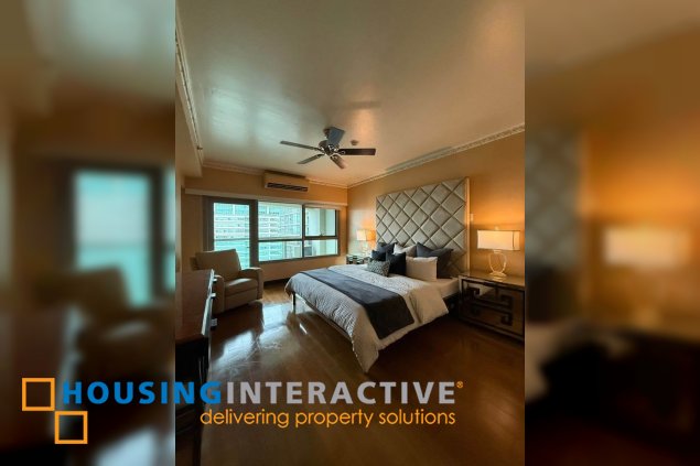 fully furnished 3br unit with balcony and parking for lease in the residences at greenbelt