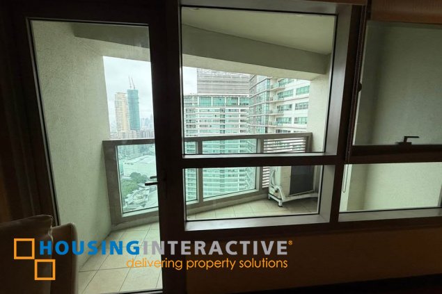 fully furnished 3br unit with balcony and parking for lease in the residences at greenbelt
