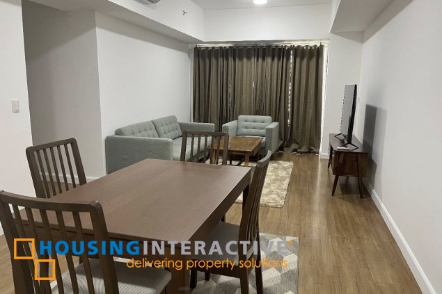 fully furnished 2br unit with balcony and parking for lease in verve residences