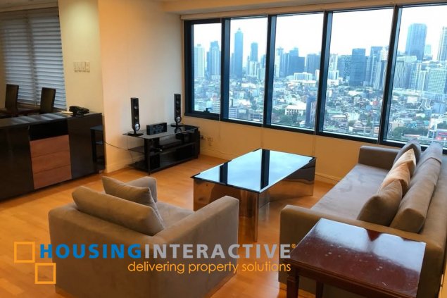 fully furnished 1br unit with parking for lease in one rockwell
