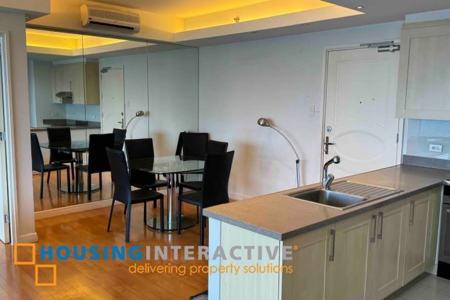 fully furnished 1br unit with parking for lease in one rockwell