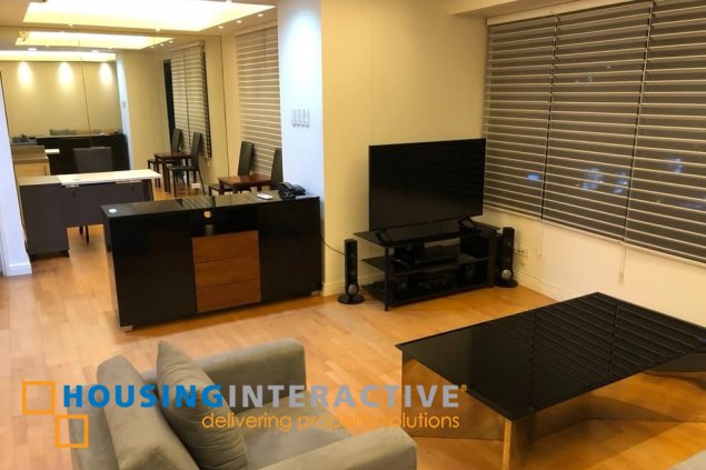 fully furnished 1br unit with parking for lease in one rockwell