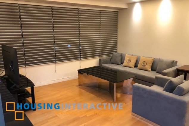 fully furnished 1br unit with parking for lease in one rockwell