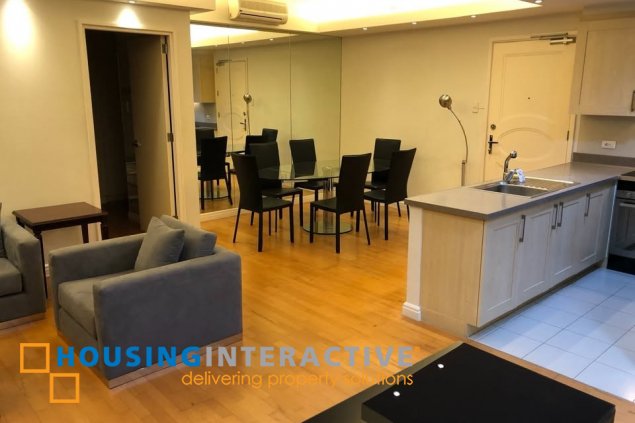 fully furnished 1br unit with parking for lease in one rockwell