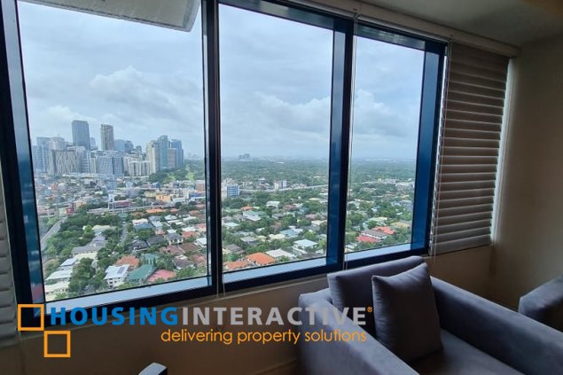 fully furnished 1br unit with parking for lease in one rockwell
