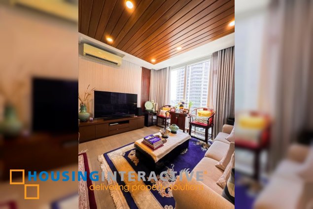 semi-furnsihed 2br unit with parking for sale in proscenium at rockwell