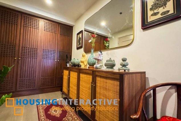 semi-furnsihed 2br unit with parking for sale in proscenium at rockwell