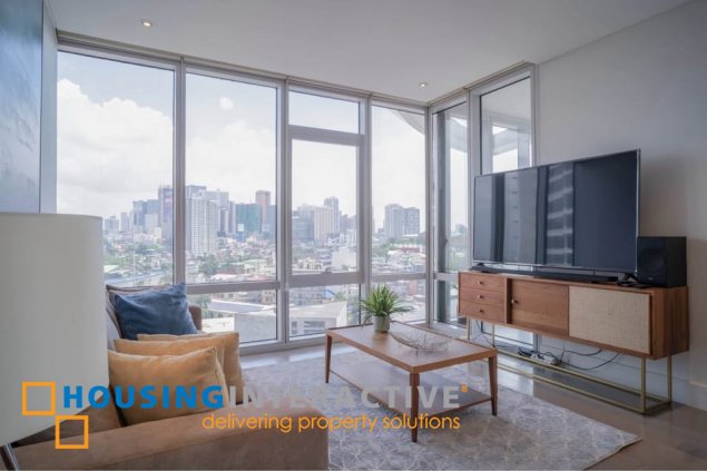 furnished 2br unit with balcony and parking for lease in proscenium at rockwell