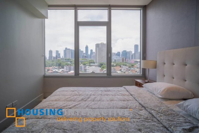 furnished 2br unit with balcony and parking for lease in proscenium at rockwell