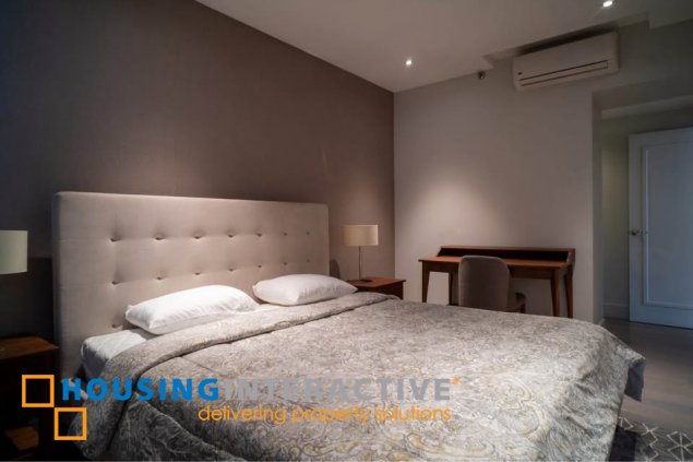 furnished 2br unit with balcony and parking for lease in proscenium at rockwell