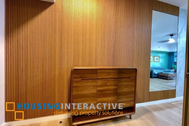 furnished 3br unit with balcony and parking for lease in verve residences