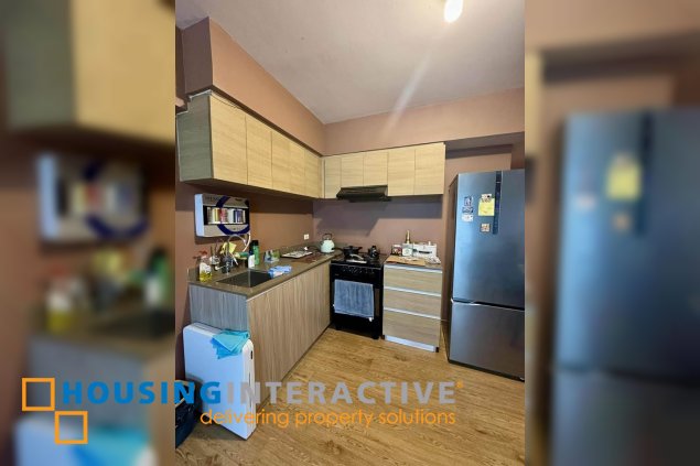 furnished 2br unit with balcony and parking for lease in the rise