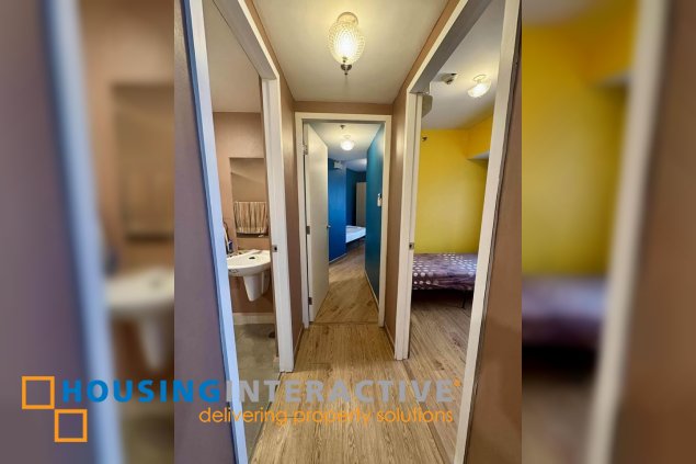 furnished 2br unit with balcony and parking for lease in the rise