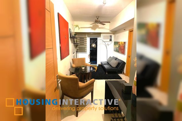 fully furnished 1br unit for sale in the trion towers