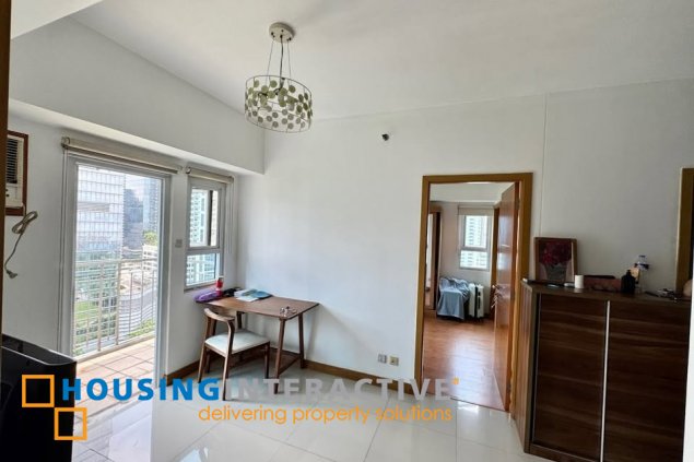 furnished 2br unit with balcony and parking for sale in trion towers