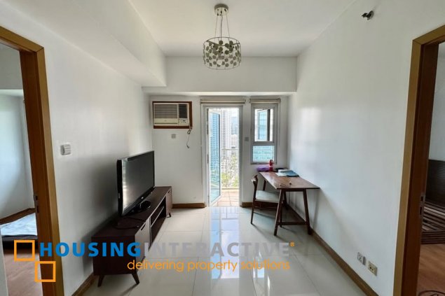 furnished 2br unit with balcony and parking for sale in trion towers