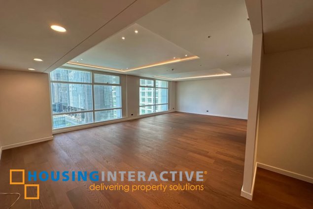 bare 3br unit with parking for sale in one roxas triangle