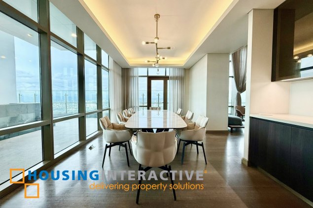 bi-level penthouse unit for sale/lease in the viridian at greenhills