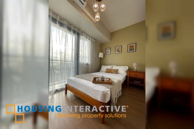 fully furnished 1br unit with balcony for lease in the rise