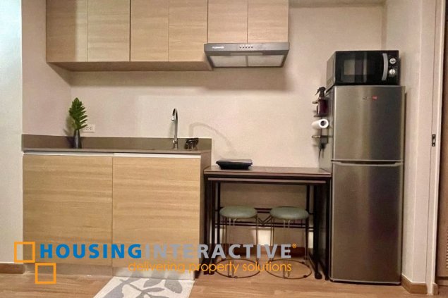 fully furnished 1br unit with balcony for lease in the rise