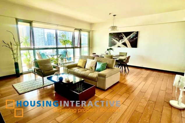 fully furnished 2br unit with balcony and parking for sale in one serendra