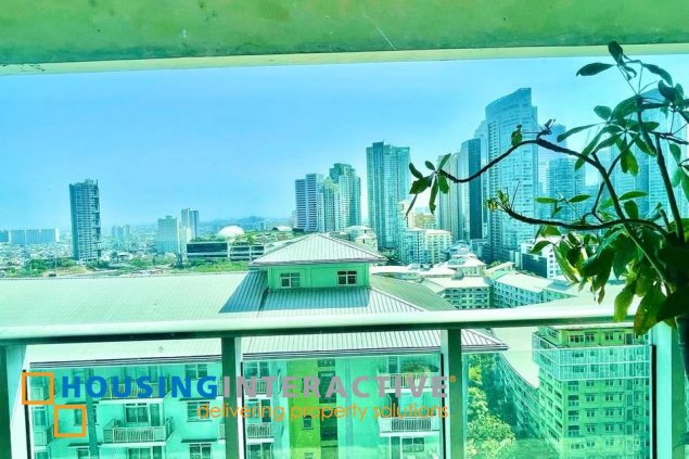 fully furnished 2br unit with balcony and parking for sale in one serendra