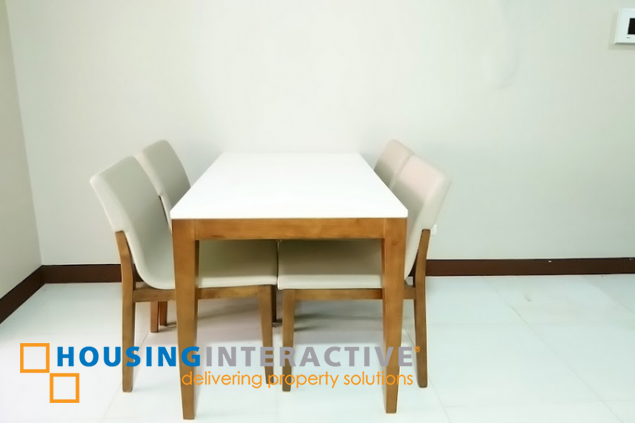 fully furnished 1br unit for lease in three central