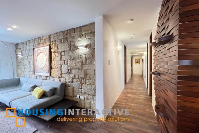 furnished 3br unit with parking for lease in aic gold tower