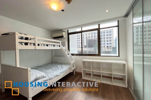 furnished 3br unit with parking for lease in aic gold tower