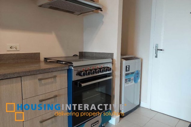 fully furnished studio unit with parking for sale in the grove by rockwell