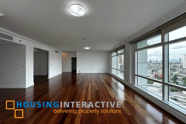 semi-furnished 3br unit with parking for lease in one roxas triangle