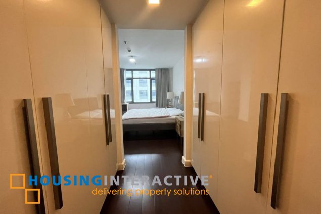 fully furnished 2br unit with 2 parking slots for rent in the suites