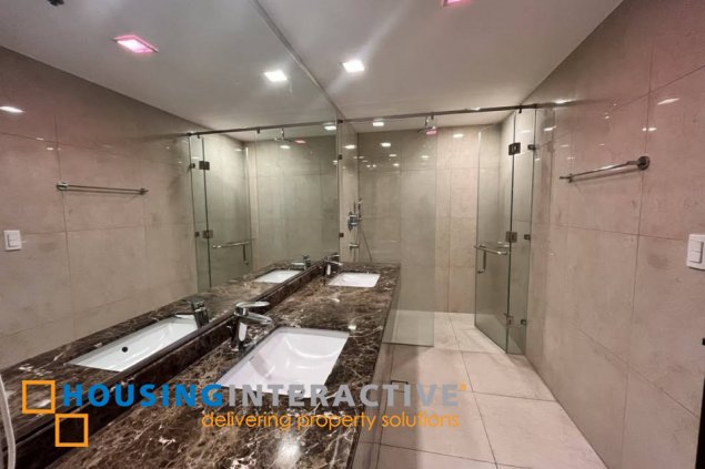 fully furnished 2br unit with 2 parking slots for rent in the suites