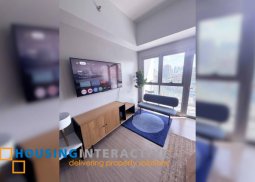 fully furnished studio unit with balcony for lease in uptown arts residence