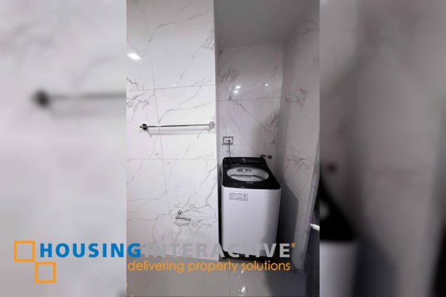 fully furnished studio unit with balcony for lease in uptown arts residence