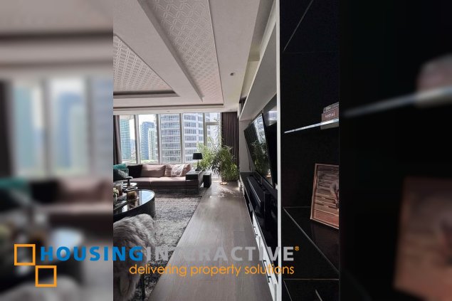 fully furnished 3br unit with parking for sale in proscenium at rockwell