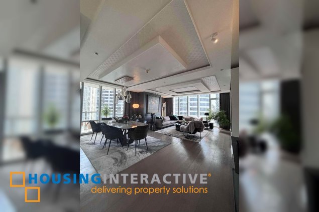 fully furnished 3br unit with parking for sale in proscenium at rockwell