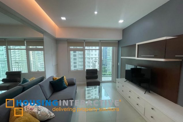 fully furnished 1br unit with balcony and parking for lease in two serendra