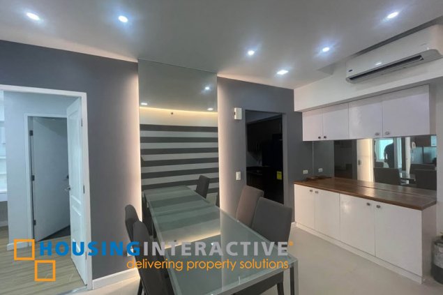 fully furnished 1br unit with balcony and parking for lease in two serendra