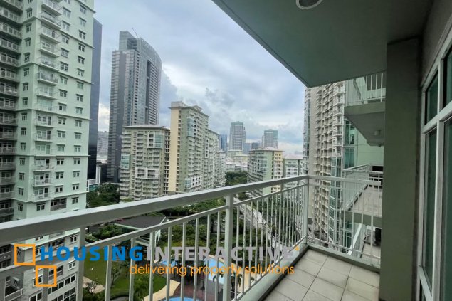 fully furnished 1br unit with balcony and parking for lease in two serendra