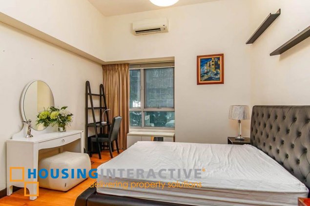 fully furnished 1br unit with parking for lease in one serendra