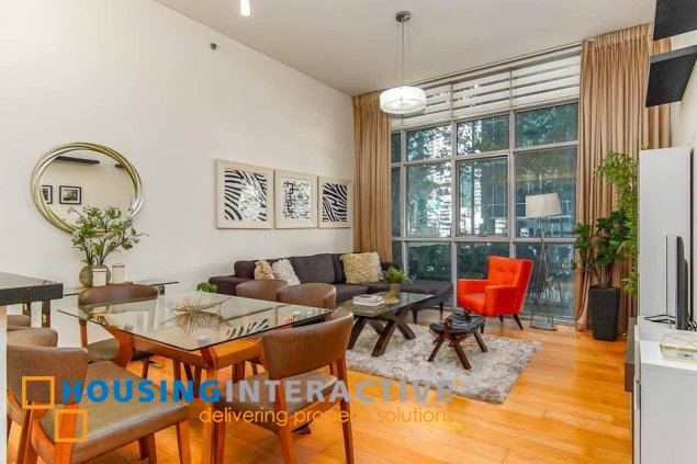 fully furnished 1br unit with parking for lease in one serendra