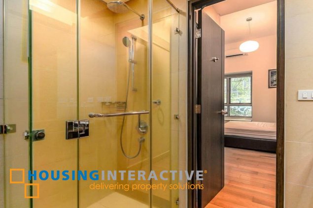 fully furnished 1br unit with parking for lease in one serendra