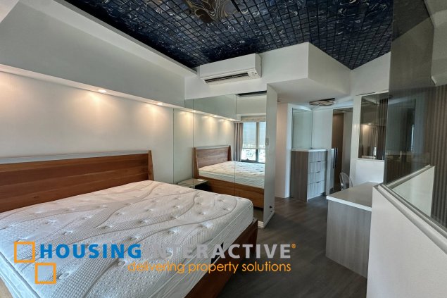 fully furnished 1br unit with parking for lease in one rockwell