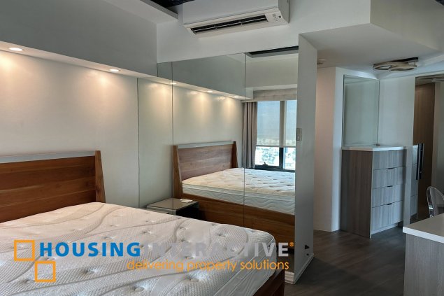 fully furnished 1br unit with parking for lease in one rockwell