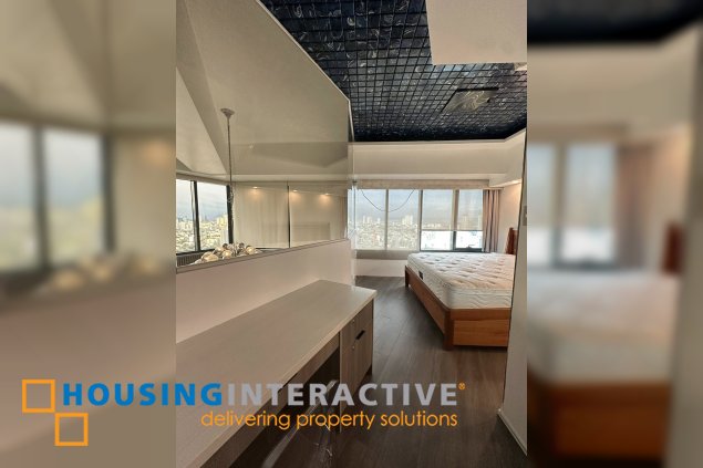 fully furnished 1br unit with parking for lease in one rockwell