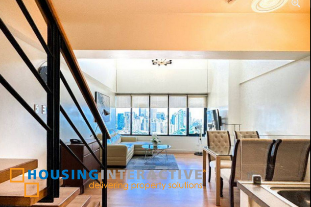 fully furnished 2br unit with parking for sale in one rockwell